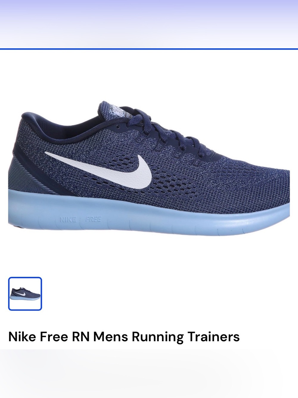 Nike Kids Navy Blue and Light Blue Knit Sneakers